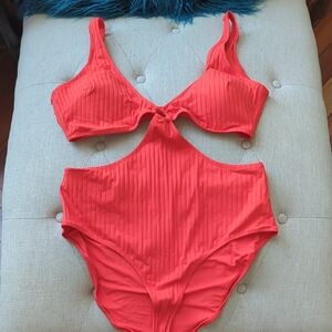 Red One Piece Swimsuit